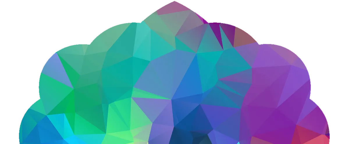 prism colored triangular jewel