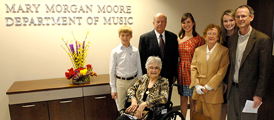 Naming ceremony for the Mary Morgan Moore Department of Music at LU